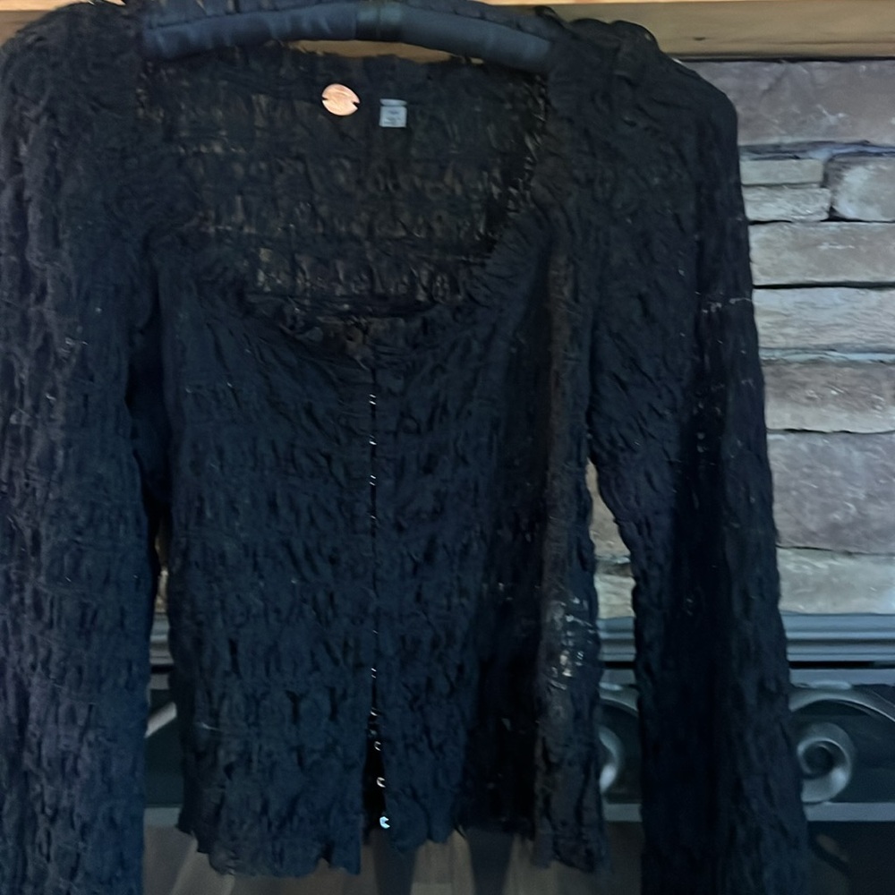 Free People Madison Top in Black Sz Medium - Picture 4 of 13